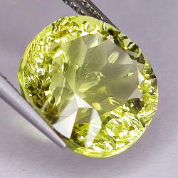 7,64 ct de quartz citron rond 12,3 - 12,1 x 8,8 mm