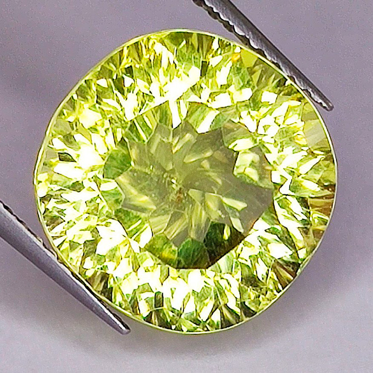 7,64 ct Quarzo limone rotondo 12,3 - 12,1 x 8,8 mm