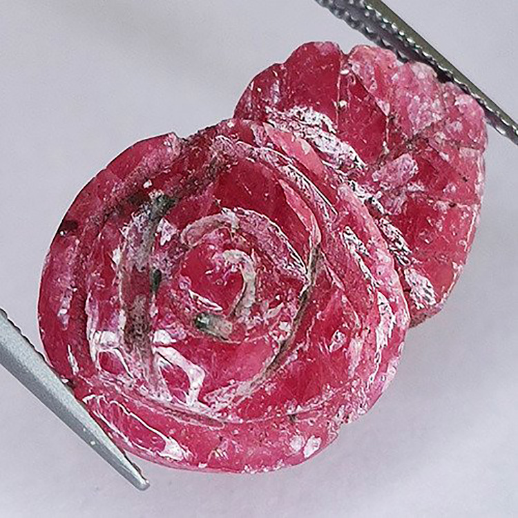 19,15 ct Rosa en Rubí tallado 21,7 x 13,7 x 7,9 mm