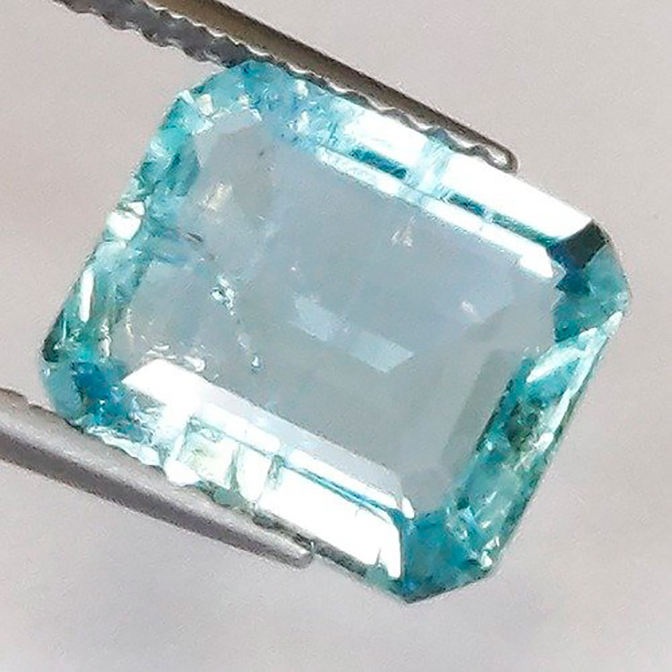 2,49 quilates Aguamarina talla esmeralda 9,50 x 7,97 x 4,04 mm