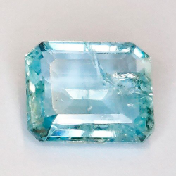 2,49 ct Acquamarina taglio smeraldo 9,50 x 7,97 x 4,04 mm