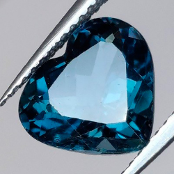 3,90 ct Cuore Topazio Blu Londra 10,00 x 8,81 x 6,38 mm