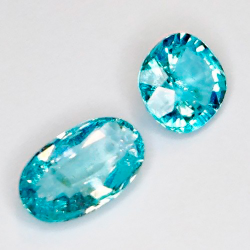 2,82 ct 2 Apatite ovale 10,02 x 5,79 x 3,51 e 7,09 x 6,62 x 3,74 mm