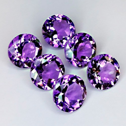 10,84 ct 6 runder Amethyst 8.05 x 8.04 x 5.36 mm