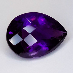 10.61 ct Pear Damero Amethyst 17.94 x 13.05 x 9.04 mm