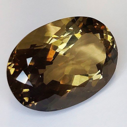 44,20 ct  Oval Cuarzo ahumado 27,68 x 20,33 x 13,84 mm