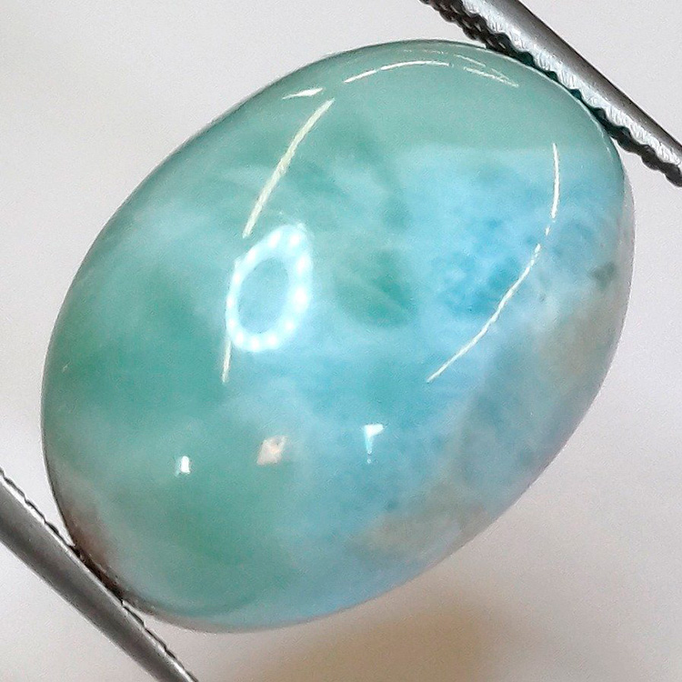 16,20 ct Larimar ovale 18,75 x 13,07 x 7,72 mm