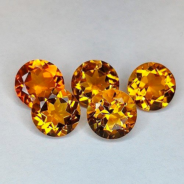 11.53 ct Cuarzo Citrino Ovalado Aprox. 8 mm