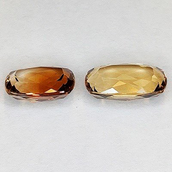 7,25 ct Topazio a cuscino 11,85 x 7,78 x 4,73 e 10,15 x 7,82 x 4,32 mm