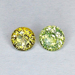 1,41 ct Chrysoberyll Rund 5,3 x 3,4 und 5,08 x 3,7 mm
