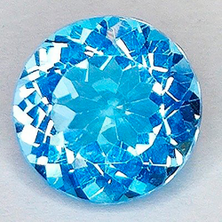 7.41 ct Topacio Azul redondo 12 x 7 mm