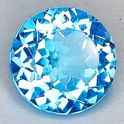 7,41 ct Topazio blu rotondo 12 x 7 mm