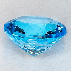 7,41 ct Topazio blu rotondo 12 x 7 mm