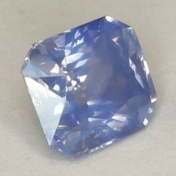 1,57 ct Saphir bleu taille émeraude 6,43 x 5,88 x 4,40 mm