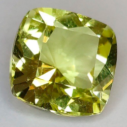 4,13 ct Quarzo limone a cuscino 10,00 x 9,98 x 6,68 mm