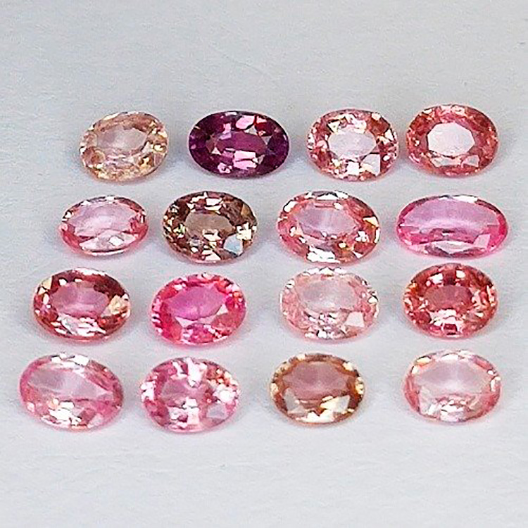 3.29 ct Zafiro Ovalado rosa De 4.5 a 3.7 mm