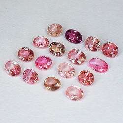 3.29 ct Zafiro Ovalado rosa De 4.5 a 3.7 mm