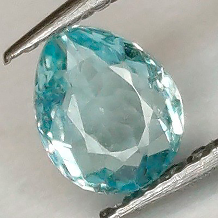 0,24 ct Tormalina pera Paraiba 4,64 x 3,78 x 1,96 mm