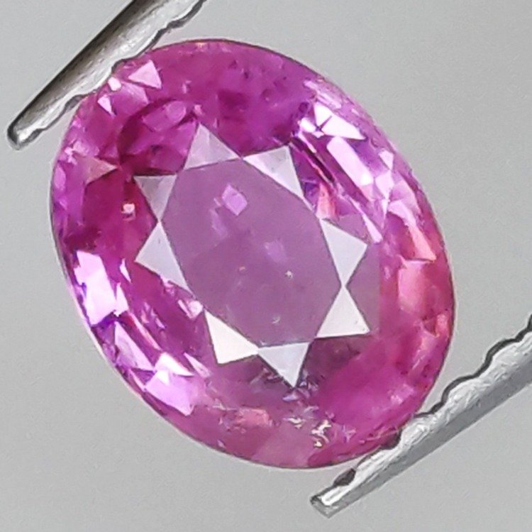 1,06 ct Zafiro rosa talla oval 6,86 X 5,39 X 3,28 mm