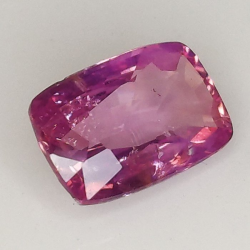 1,34 ct Saphir coussin rose 7,64 x 5,45 x 2,95 mm