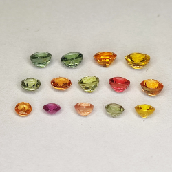 1 ct  Sapphire songea verschiedene Farben rund von 2,65 mm bis 4,05 mm