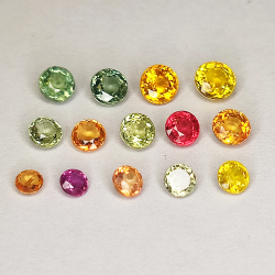 1 ct  Zaffiro songea vari colori rotondo da 2,65 mm a 4,05 mm