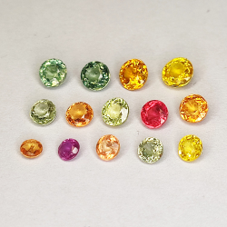 1 ct  Sapphire songea verschiedene Farben rund von 2,65 mm bis 4,05 mm
