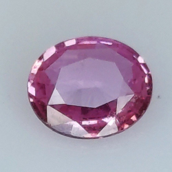 Zaffiro rosa da 1,25 carati taglio ovale 7,54 x 6,54 x 2,87 mm