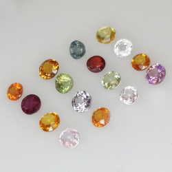 2,48 ct  Sapphire multicolor rund von aprox 3 mm