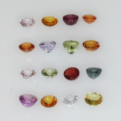 2,48 ct  Zaffiro multicolori rotondo da aprox 3mm