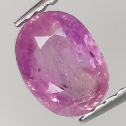 Zaffiro rosa da 1,04 carati taglio ovale 6,75 x 5,04 x 3,13 mm