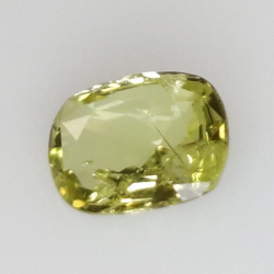 0,94 ct Zaffiro giallo a cuscino 7,18 x 5,62 x 2,65 mm
