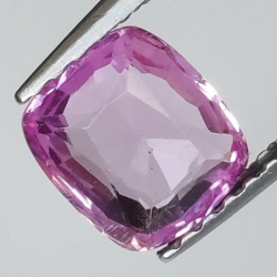 0,93 ct Zafiro cojín rosa 6,22 x 5,64 x 2,36 mm