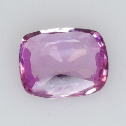 0,93 ct Zafiro cojín rosa 6,22 x 5,64 x 2,36 mm