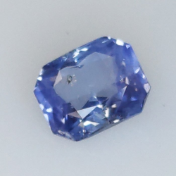 1,05 ct Zafiro blu talla esmeralda 6,41 x 5,11 x 3,25 mm