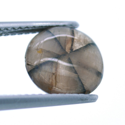 2,95ct Quiastolita Talla Cabujón Redondo