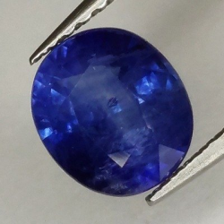 1,81 ct Zafiro Azul oval 7,06 x 6,22 x 4,50 mm