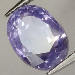 Saphir à changement de couleur 2,11 ct, taille ovale 7,45 x 5,75 x 4,59 mm