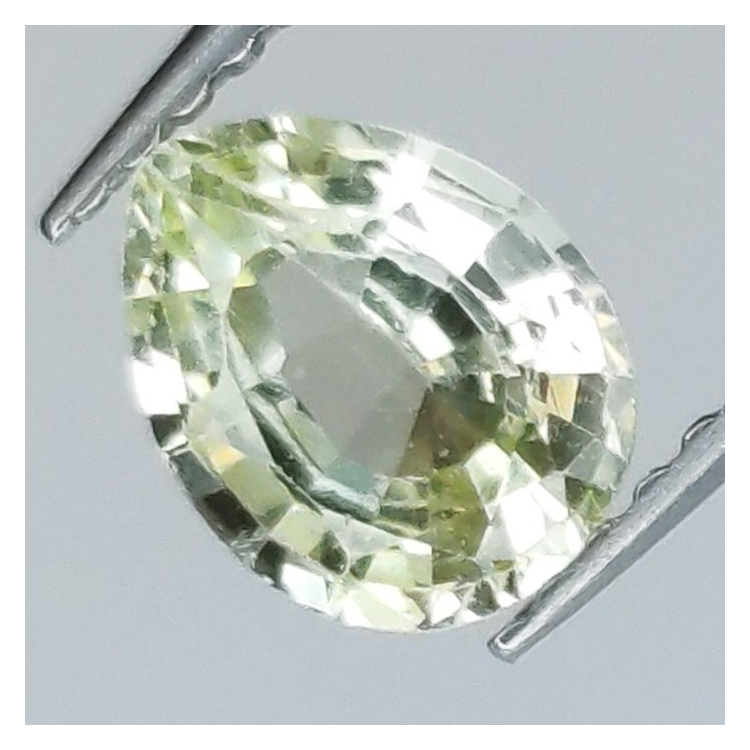 0,98 Karat gelber Saphir im Birnenschliff 6,78 x 5,64 x 3,10 mm