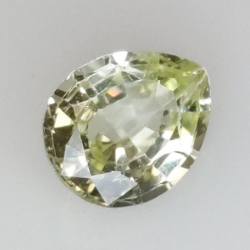 Zaffiro giallo taglio pera di 0,98 carati 6,78 x 5,64 x 3,10 mm