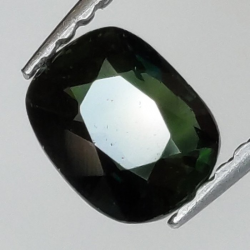 1,05 ct Zafiro verde talla cojin 6,30 x 4,91 x 3,34 mm