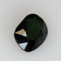 1,05 ct Saphir vert taillé en coussin 6,30 x 4,91 x 3,34 mm
