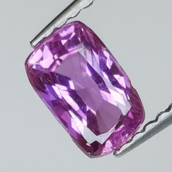 Zaffiro rosa taglio cuscino da 1,09 carati 6,81 x 4,37 x 3,38 mm