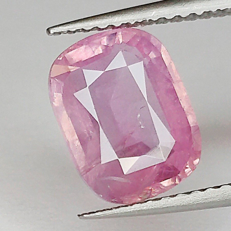 3,15 ct Zafiro rosa talla cojin 9,97 x 7,59 x 4,00 mm