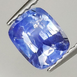 0,81 ct Saphir coussin bleu 5,93 x 4,83 x 3,12 mm