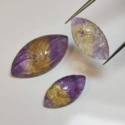 52,30 ct Marquise Ametrina aprox: 22x12x6, 31x16x9 mm