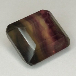 16,44 ct Fluorit Blue John Smaragdschliff 15,30 x 12,96 x 8,33 mm