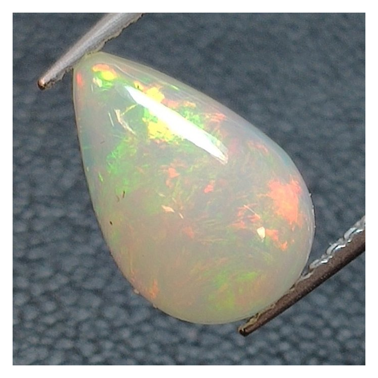 1,68 ct Opale wello taglio pera colorato incastonato 10,76 x 7,08 x 5,05 mm