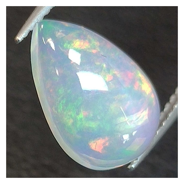 1,50 ct Opal Wello im Birnenschliff farbig gefasst 10,85 x 7,76 x 3,80 mm