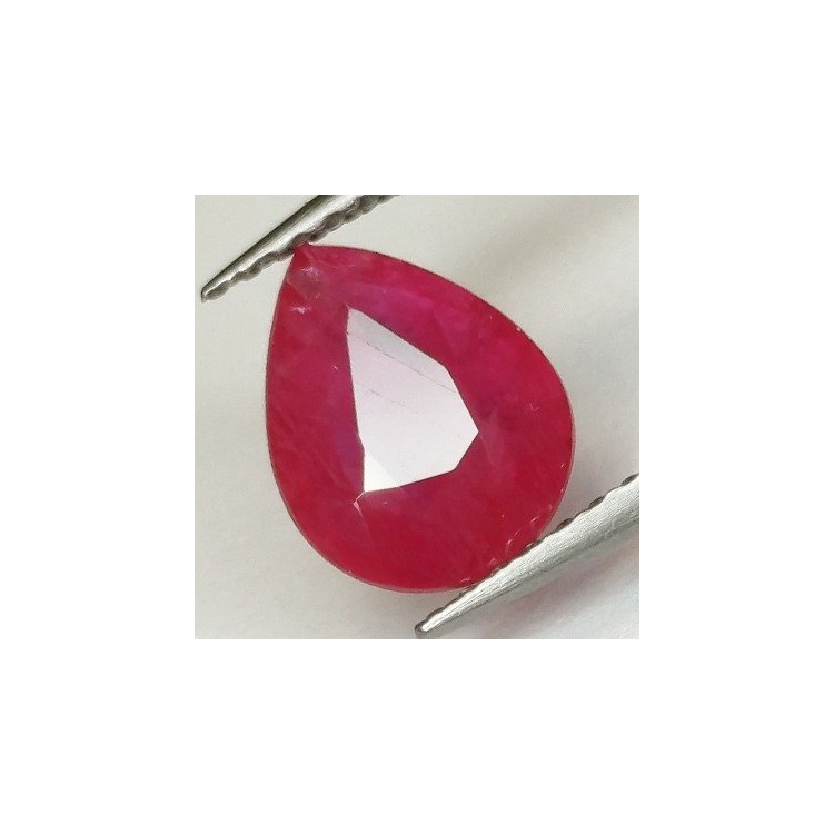 1,28 ct Rubino taglio pera 8,45 x 6,64 x 2,80 mm
